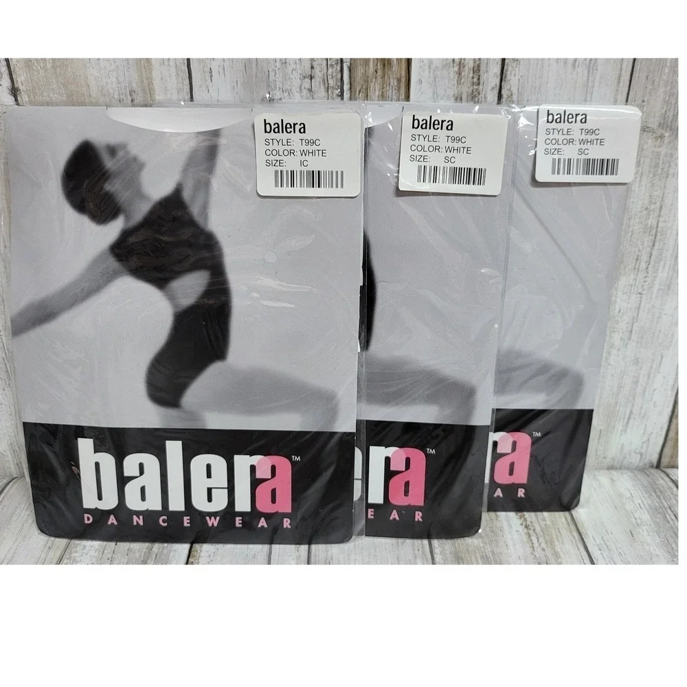 Balera White Dance Tights Child Ballet Tap Jazz Dancewear‎